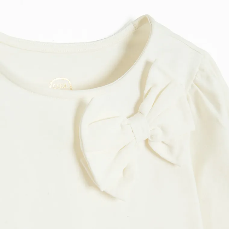 Cool Club, Bluza cu maneca lunga pentru fete, ecru