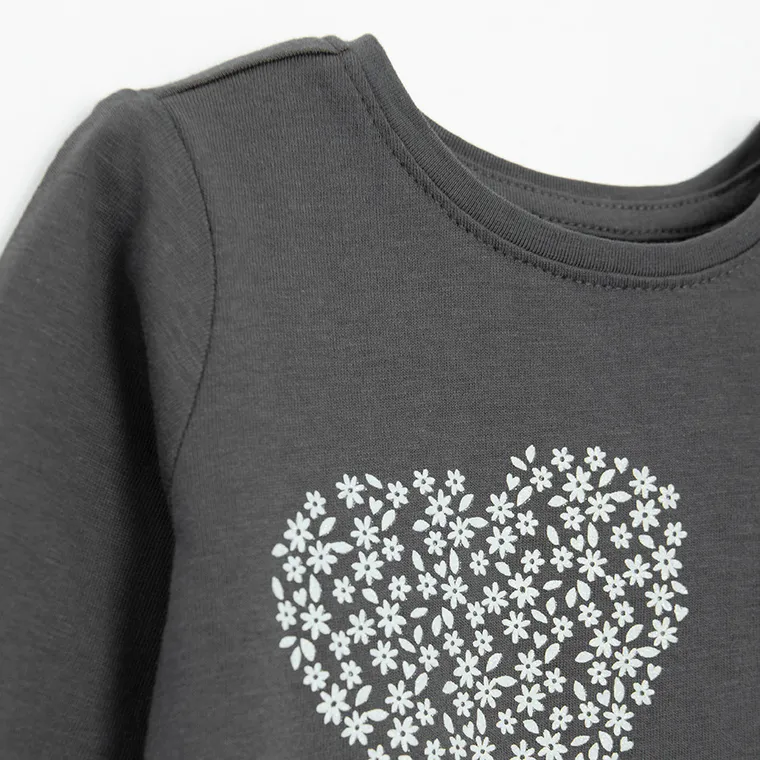 Cool Club, Bluza cu maneca lunga pentru fete, granit