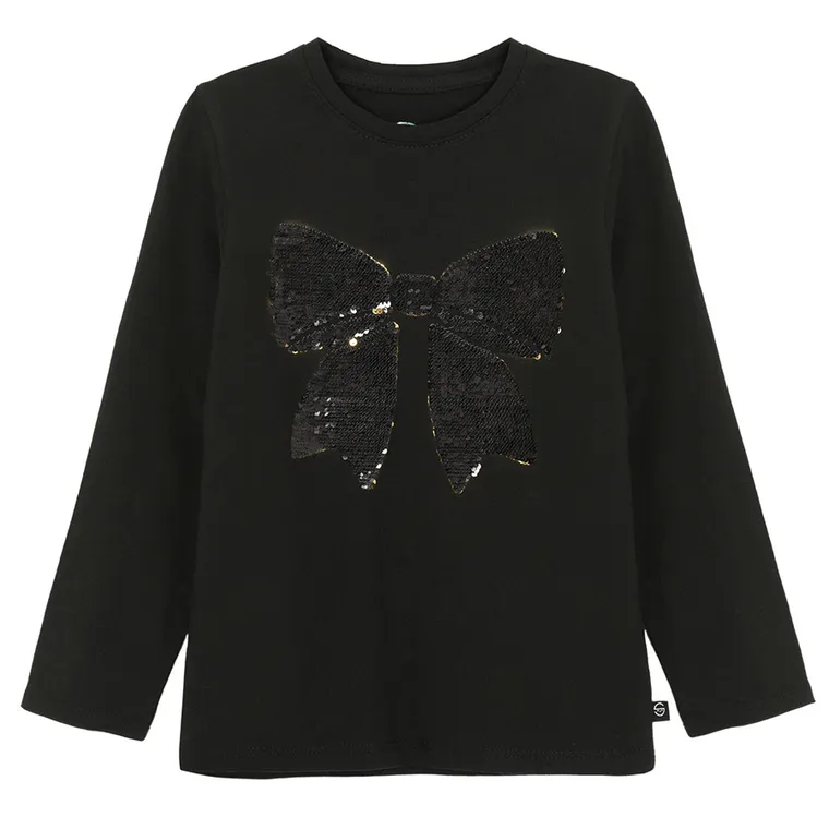 Cool Club, Bluza cu maneca lunga pentru fete, negru