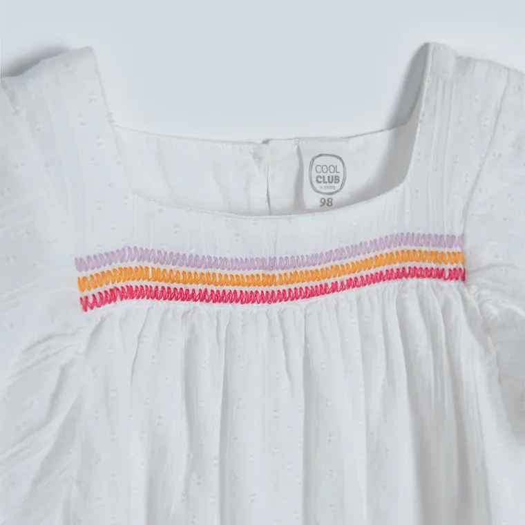 Cool Club, Bluza cu maneca scurta pentru fete, alb