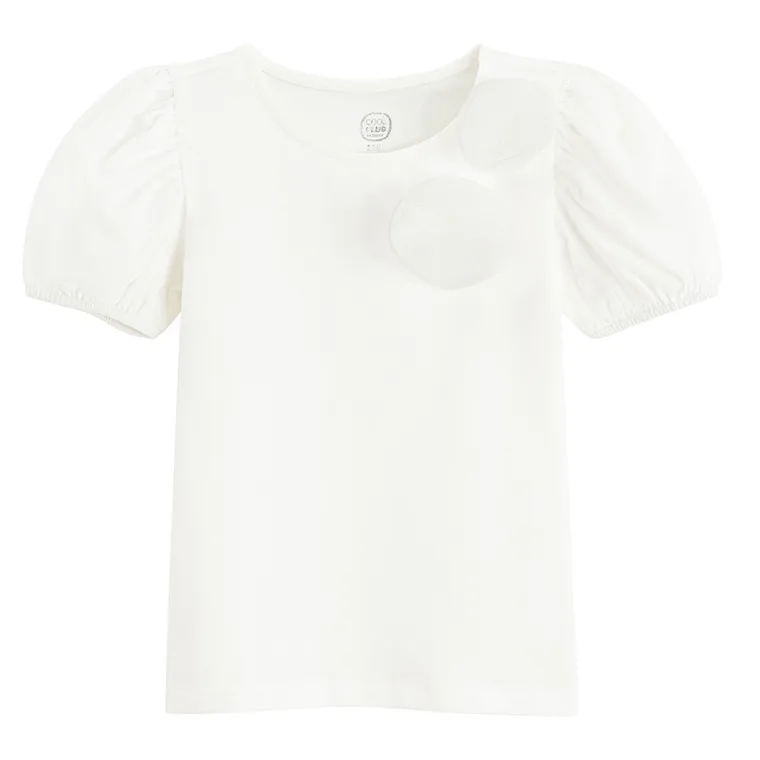 Cool Club, Bluza cu maneca scurta pentru fete, alb