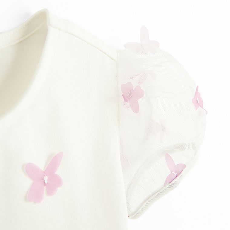 Cool Club, Bluza cu maneca scurta pentru fete, alb