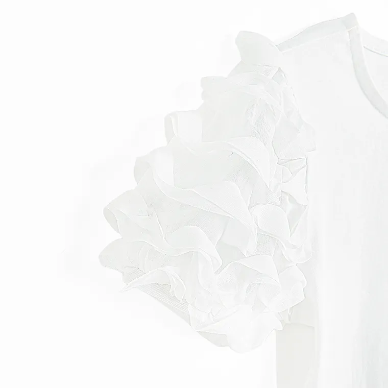 Cool Club, Bluza cu maneca scurta pentru fete, alb