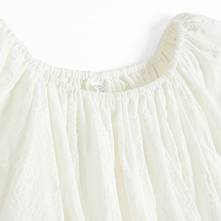 Cool Club, Bluza cu maneca scurta pentru fete, crop top, alb