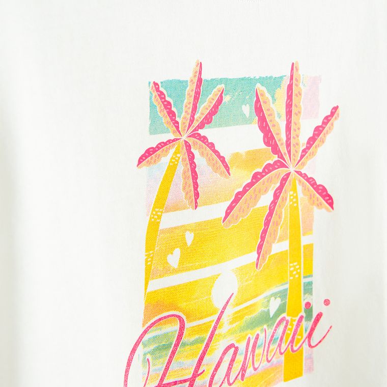 Cool Club, Bluza cu maneca scurta pentru fete, crop top, alb