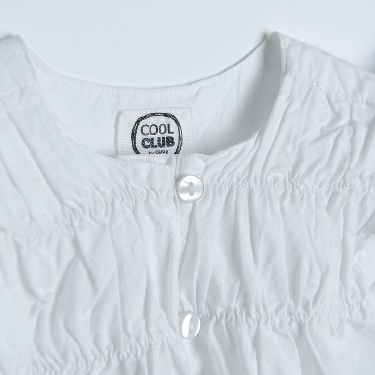 Cool Club, Bluza cu maneca scurta pentru fete, ecru