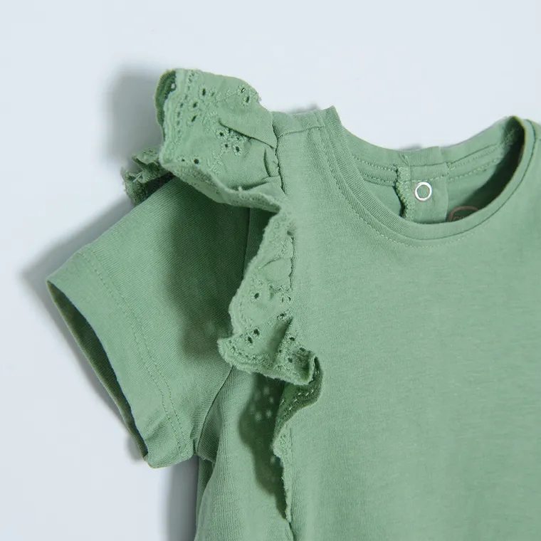Cool Club, Bluza cu maneca scurta pentru fete, kaki
