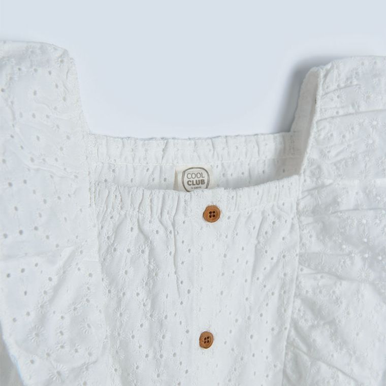 Cool Club, Bluza fara maneci pentru fete, alb