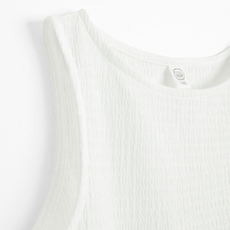Cool Club, Bluza fara maneci pentru fete, alb