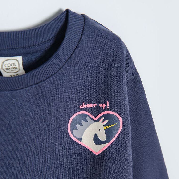 Cool Club, Bluza pentru fete, culoare bleumarin