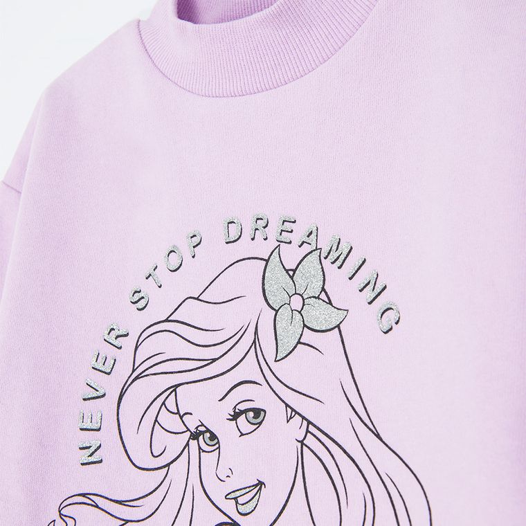 Cool Club, Bluza pentru fete, mov, imprimeu Ariel, Disney Princes