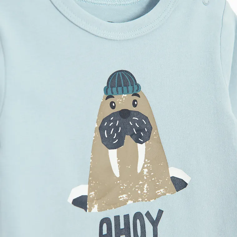 Cool Club, Body cu maneca lunga pentru baieti, albastru