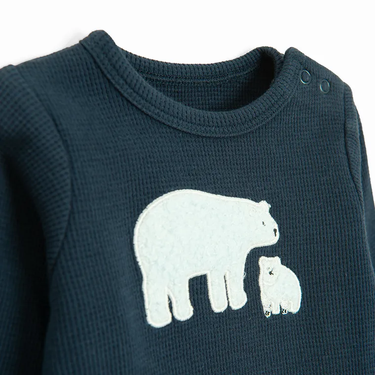 Cool Club, Body cu maneca lunga pentru baieti, bleumarin