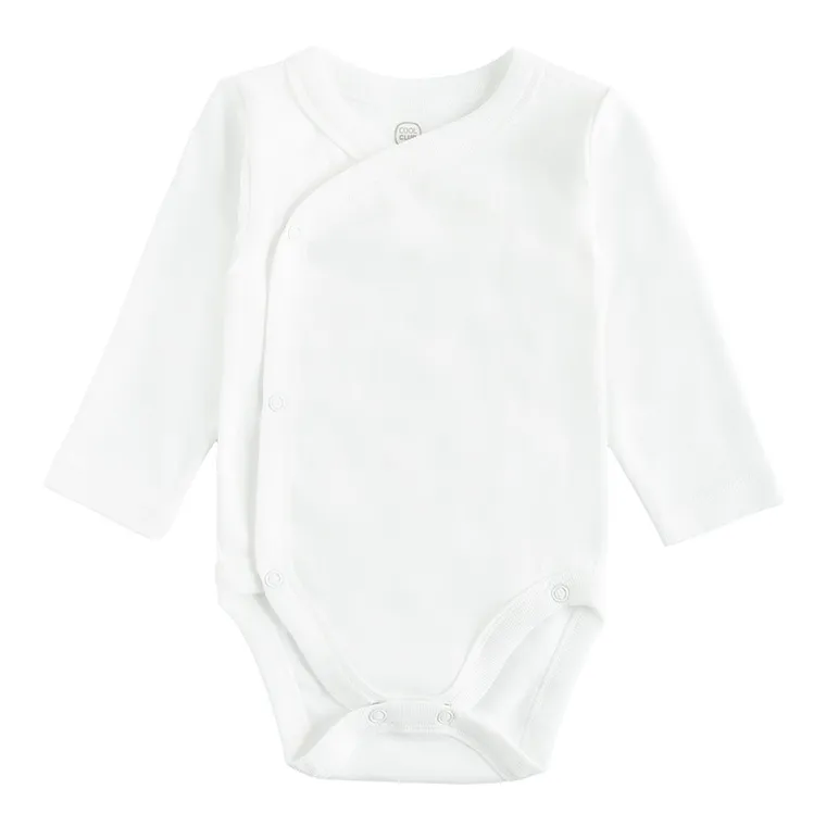 Cool Club, Body cu maneca lunga pentru bebelusi, alb, set, 5 buc.