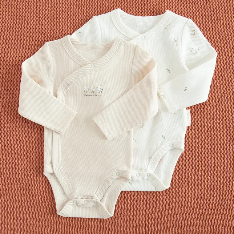 Cool Club, Body cu maneca lunga pentru bebelusi, din tricot striat, mix, set, 2 buc.