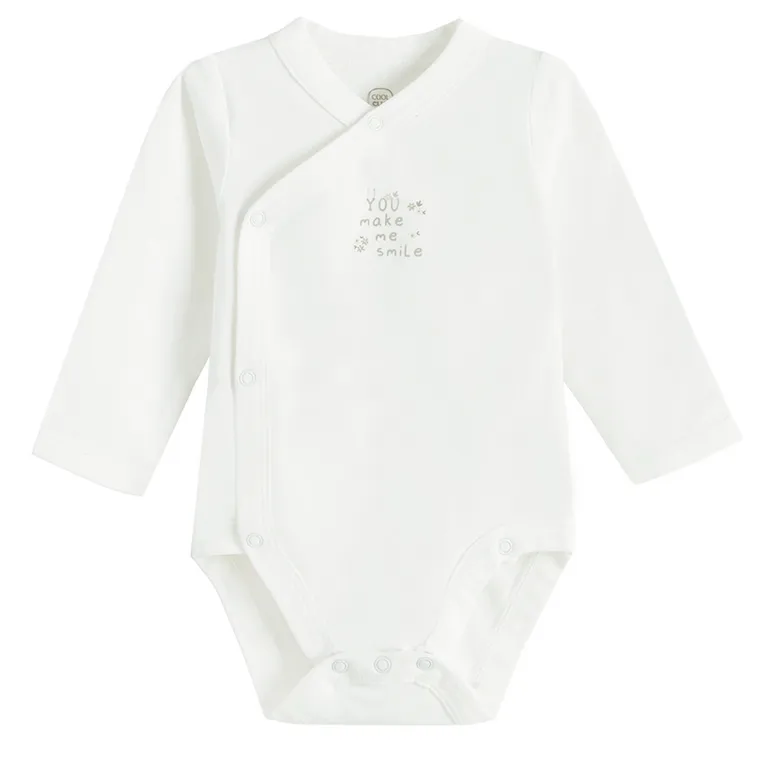 Cool Club, Body cu maneca lunga pentru fete, alb, set, 2 buc.