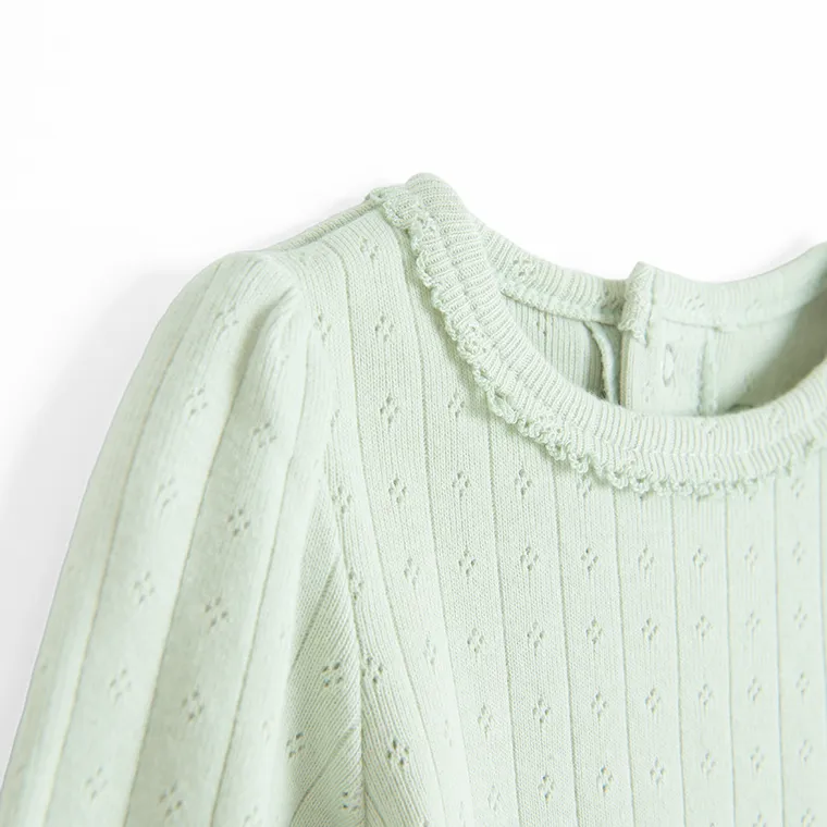 Cool Club, Body cu maneca lunga pentru fete, verde