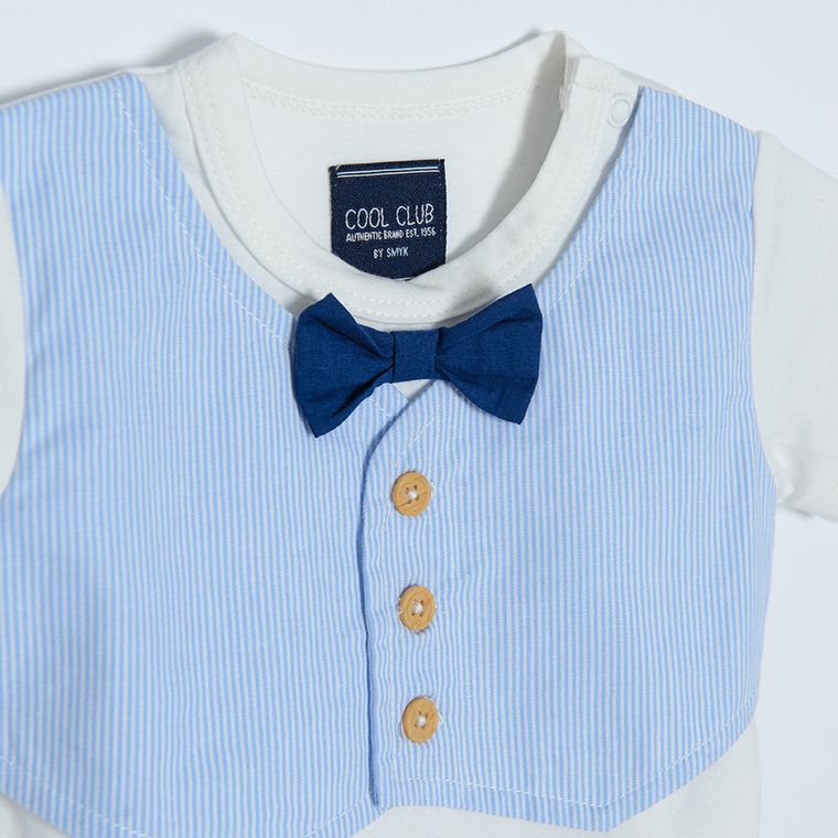 Cool Club, Body cu maneca scurta pentru baieti, alb
