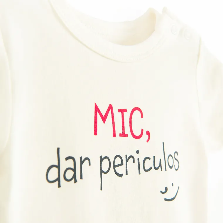 Cool Club, Body cu maneca scurta pentru baieti, alb