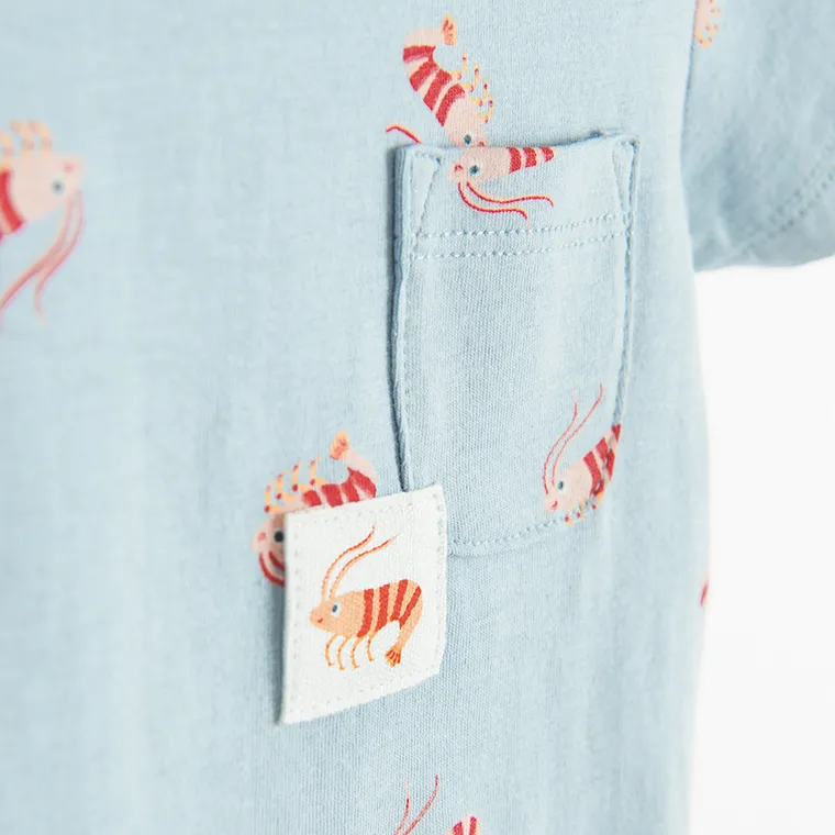 Cool Club, Body cu maneca scurta pentru baieti, albastru