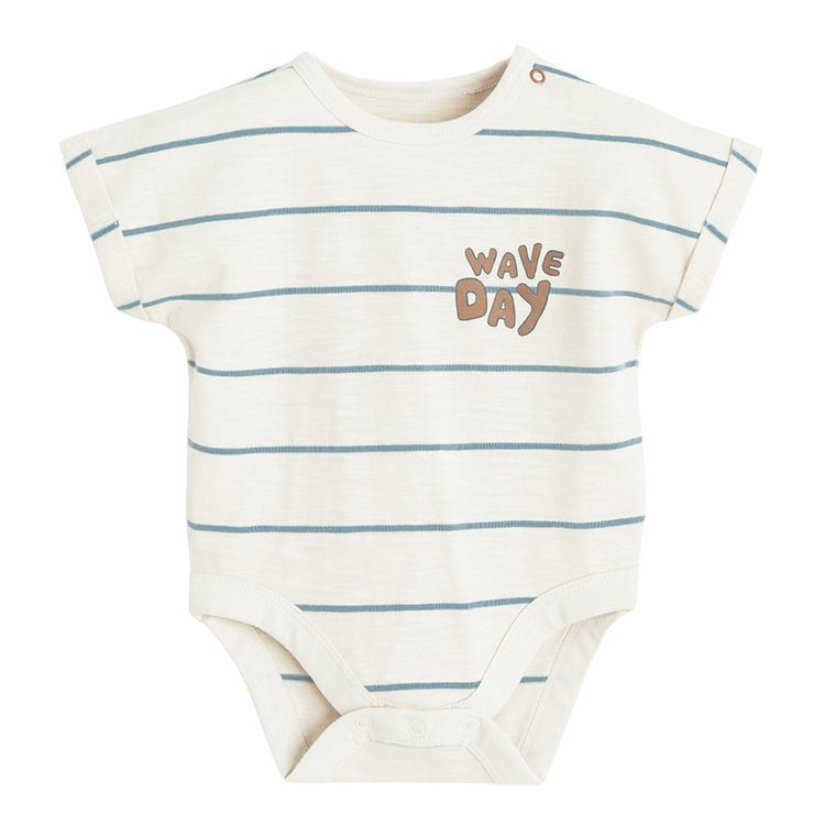 Cool Club, Body cu maneca scurta pentru baieti, bej