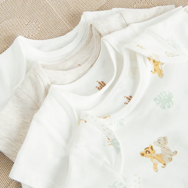 Cool Club, Body cu maneca scurta pentru baieti, mix, set, 4 buc., imprimeu Lion King