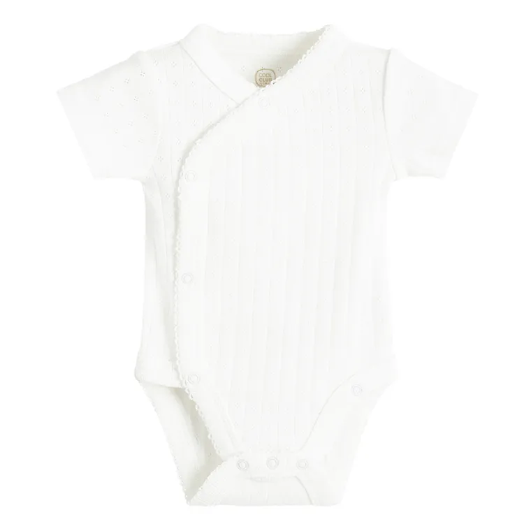 Cool Club, Body cu maneca scurta pentru fete, alb, set, 2 buc.