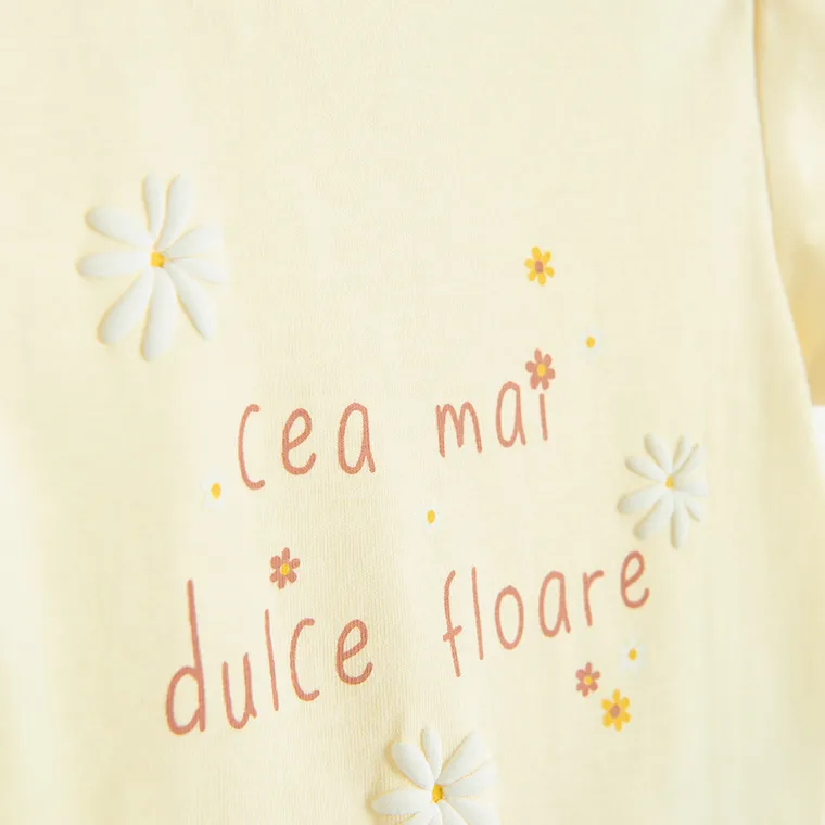 Cool Club, Body cu maneca scurta pentru fete, galben