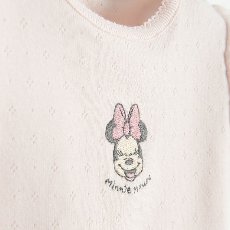 Cool Club, Body cu maneca scurta pentru fete, roz, imprimeu Minnie Mouse