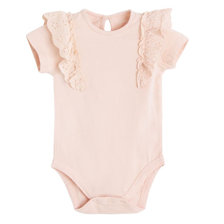 Cool Club, Body cu maneca scurta pentru fete, roz, set, 2 buc.