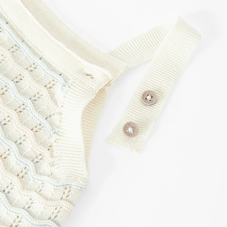 Cool Club, Body pentru baieti fara maneci, din tricot, bej