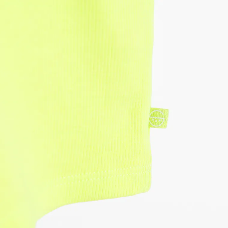 Cool Club, Bustiera sport, din tricot striat, galben