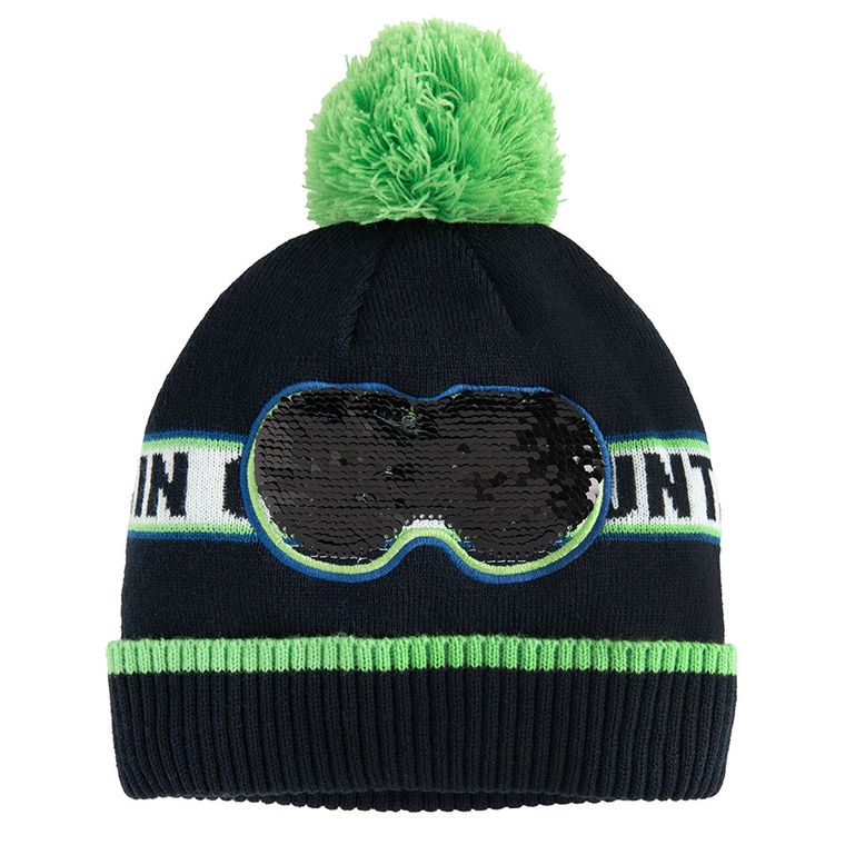 Cool Club, Caciula cu pompon pentru baieti, bleumarin