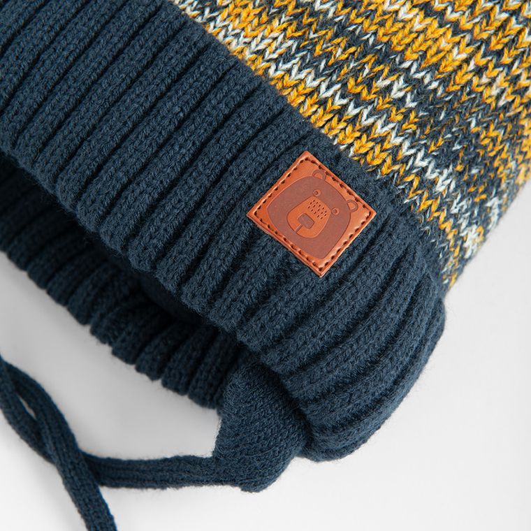 Cool Club, Caciula cu pompon pentru baieti, cu snur, mix