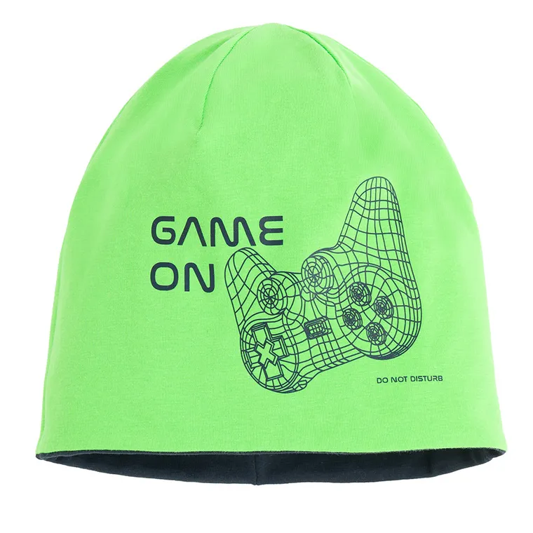 Cool Club, Caciula pentru baieti, cu doua fete, bluemarin-verde