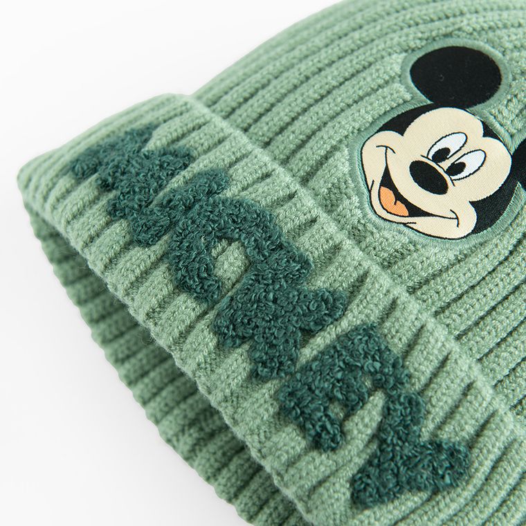 Cool Club, Caciula pentru baieti, verde, imprimeu Mickey Mouse