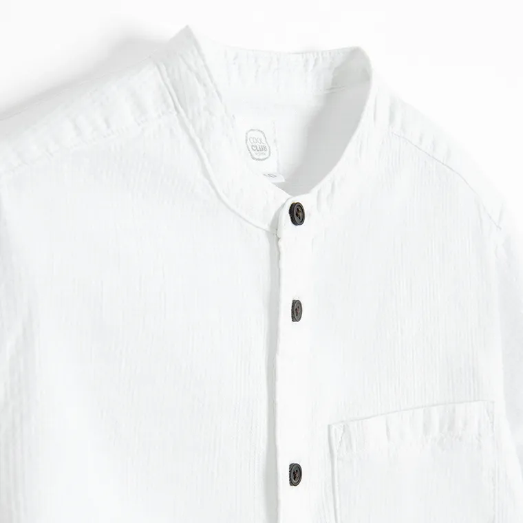 Cool Club, Camasa cu maneca scurta pentru baieti, alb