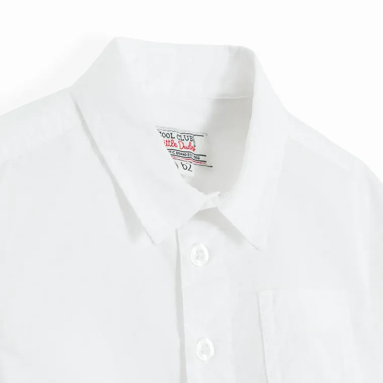 Cool Club, Camasa tip body cu maneca lunga pentru baieti, alb