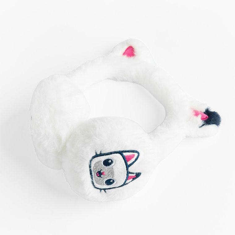 Cool Club, Casti de protectie impotriva frigului pentru fete, alb, imprimeu Gabby's Dollhouse