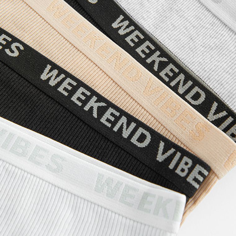 Cool Club, Chilotei pentru fete, din tricot striat, mix, set, 5 buc.