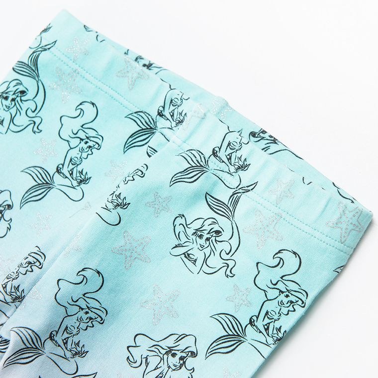 Cool Club, Colanti 3/4 pentru fete, turcoaz-roz, imprimeu Disney Princes