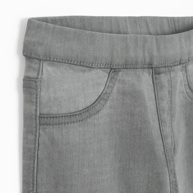 Cool Club, Colanti denim pentru fete, croiala flare, gri