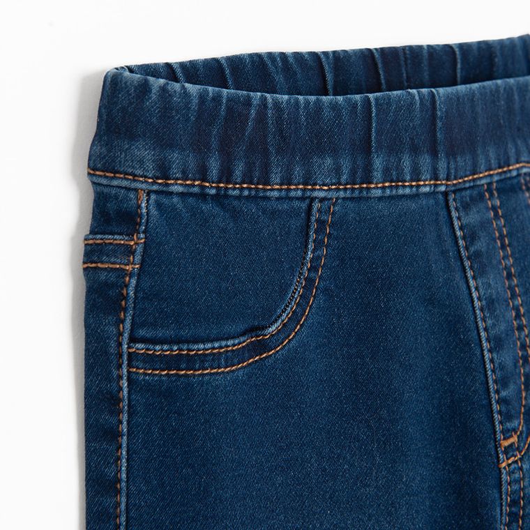 Cool Club, Colanti denim pentru fete, croiala regular, albastru