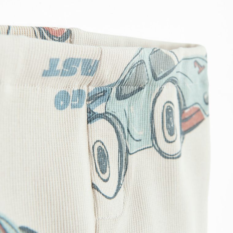 Cool Club, Colanti pentru baieti, din tricot striat, bej