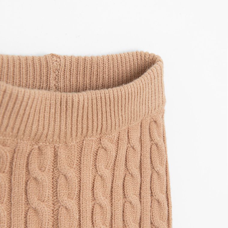 Cool Club, Colanti pentru fete, din tricot, maro