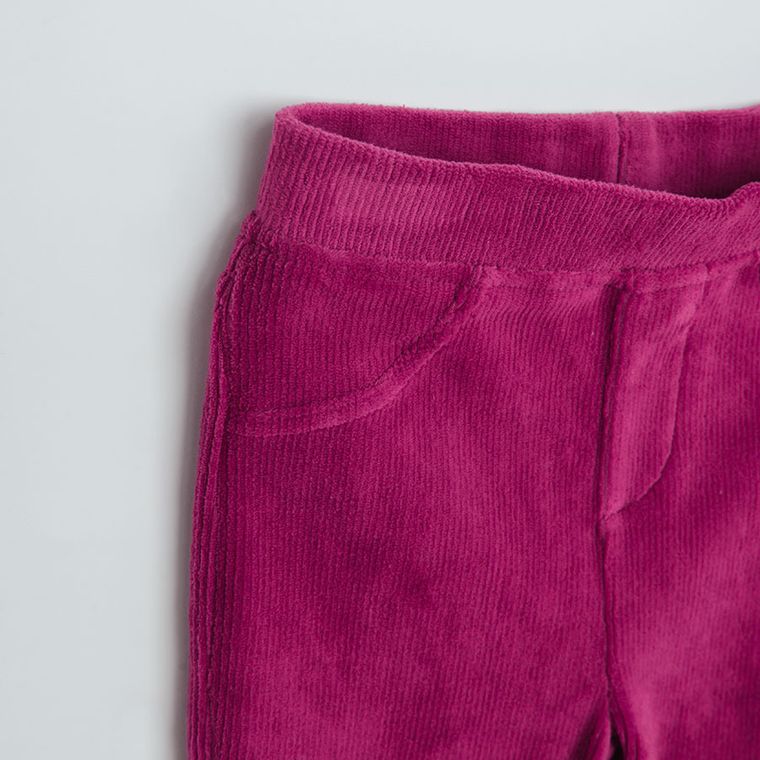 Cool Club, Colanti pentru fete, din tricot striat, roz inchis