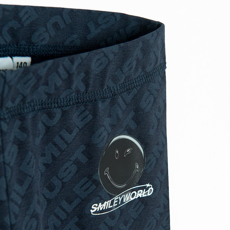 Cool Club, Colanti pentru fete, flare, bleumarin, imprimeu SmileWorld