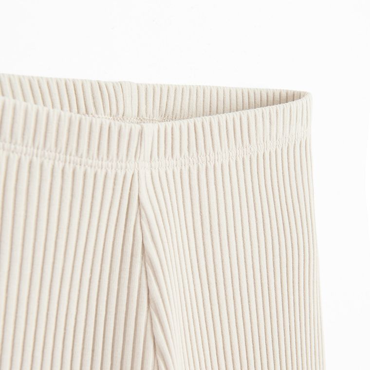 Cool Club, Colanti pentru fete, flare, din tricot striat, bej