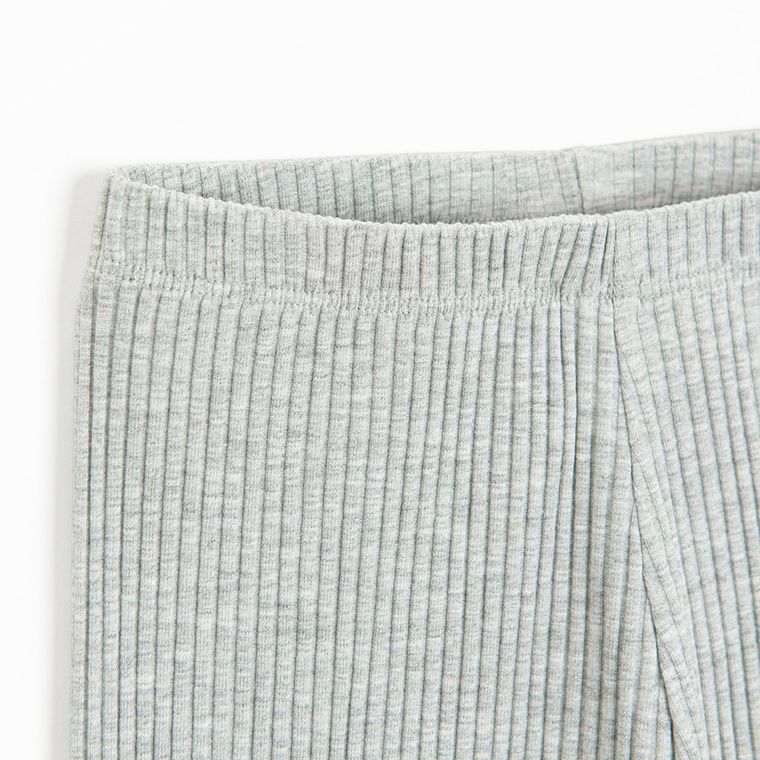 Cool Club, Colanti pentru fete, flare, din tricot striat, gri