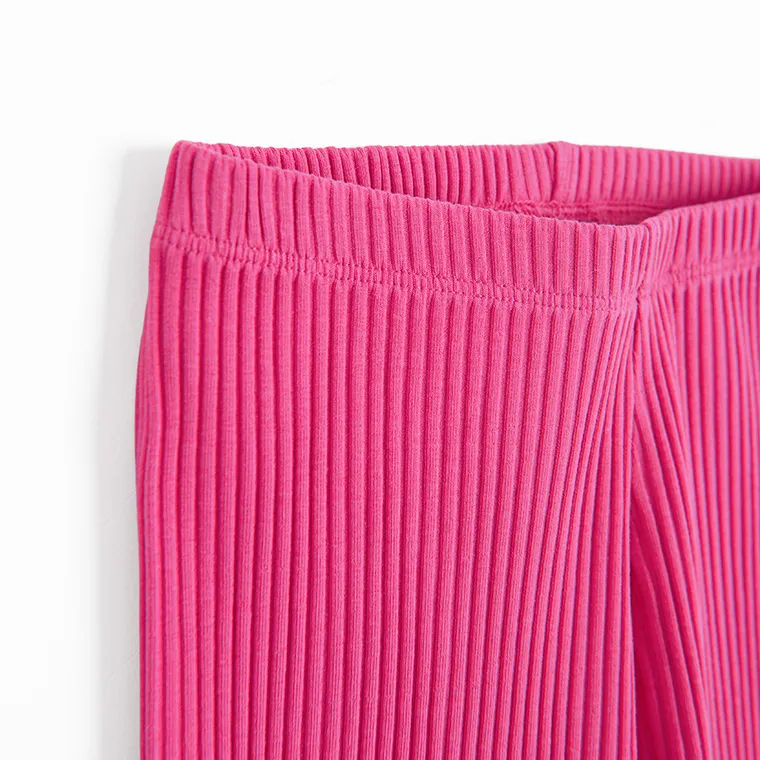 Cool Club, Colanti pentru fete, flare, din tricot striat, roz